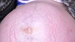 9 Month Huge Pregnant Belly and Fur Fetish