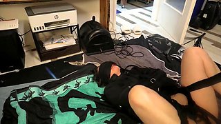 FuckSlave in Straitjacket Slowly Fucked to Explosive Squirt