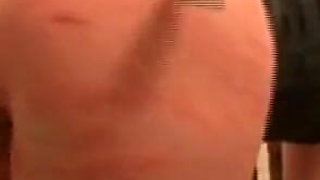 Humiliating big red ass whipping kneeling down