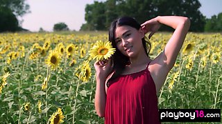 Cute Mongolian babe reveals her hottie knockers