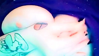 Busty brunette with big boobs rides cock