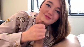 Hot British 18 Year Old Eats Cum