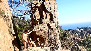 Kinky couple's outdoor sex adventure in public