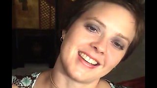 Amateur Brunette Babe Solo Audition - Hairy Vintage Fingering Interview