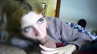 Young Blonde with Sucks Cock with Love and Gets a Cumshot in the End