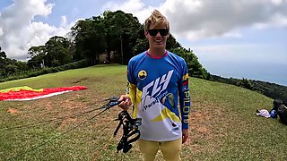 SQUIRTING while PARAGLIDING in Costa Rica