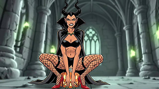 Maleficent and the Magic Pumpkin. Halloween Cartoon