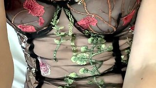 Blonde Chikita shows off her big boobs and bush