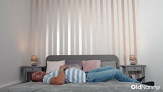 Sexy Granny In Latex Seduces Young Stud For Intense Blowjob