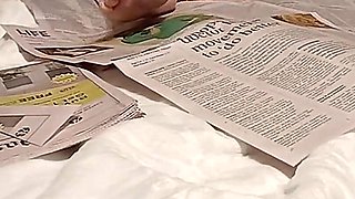 Elianna Gets Wet with Newspaper - Custom Vid