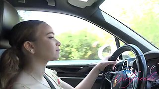 Selina Imai behind the scenes on a beach date and back at the pad sucking cock: Porn