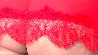 A Big Ass Under a Short Robe Close-up. My Mature Wife in the Kitchen.