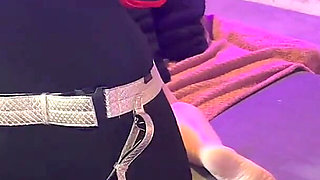 French Pegging - Caged Sub Gets His Ass Destroyed by His Mistress Strapon - BDSM
