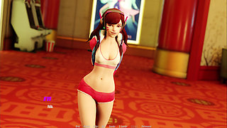 Overwatch XXX - Fucking Overwatch D.va in his room - D.va route