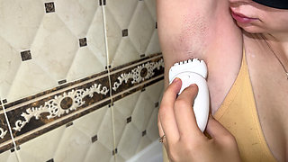 Shaving Hairy Armpits! Depilation! Epilation of Armpits with an Epilator!