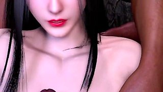 3D Big Boobs Slut Have Her First Time Gangbang Sex with BBC
