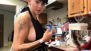 Chubby Brunette Big Boobs Dildo Masturbation
