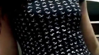 Brunette Masturbating in the Room with a Hot Young Guy