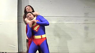 Veve dominates a superhero: Fansly, Brunette  Fetish Porn