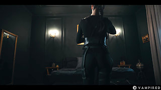 Cosplay Lesbian Vampire Sex - Bdsm Leather Girls in Lezdom Sub Dom Play Pussy Eating Session