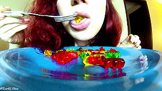 Giantess Devours Gummy Men and You