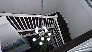 Gorgeous brunette babe fucked hardcore in the bathroom