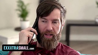 Insane petite whore Ginger Grey gets her Tight Pussy creampied by thick giant cock - exxxtra small