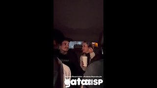 Amateur Blonde Wife Sucks Big Cock in Car While Cuckold Husband Drives - Hot Brazilian Threesome