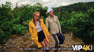 Vip4k. got her a cute suggest and fucked her in the woods