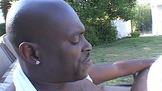 Hot and Sexy Blonde with Short Hair Giving a Good Blowjob to the Huge Black Cock of Lexington Steele