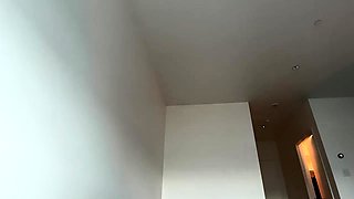 Cute amateur brunette naughty in solo jerking show on camera