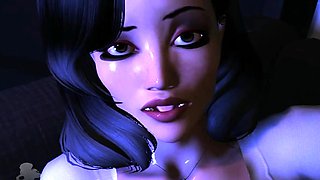 Two 3d cartoon cuties are ready for their bath