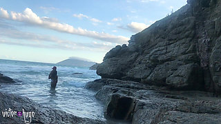 Hanging Out with a Friend at the Beach