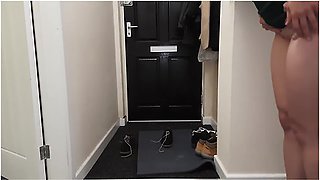 Delivery Guy Knocked On The Door As I Fucked My Wife And I Let Him Fuck Her While I Watch. Creampie