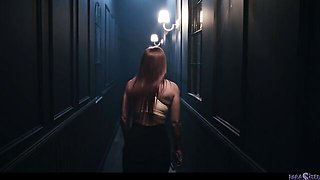 Smiling Alecia and Clemence's parasite porn