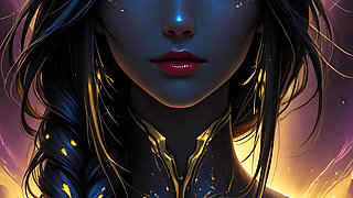 Void Empress Rising From Dark Matter with Golden Astral Threads Cosmic Fantasy Ai Art Slideshow