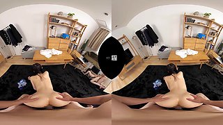 Japanese Housewives Ignite Wild Brunette Passion in Virtual Reality