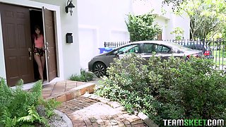 Babysitter Suffocates On Stepdads Throbbing Cock - Shae Celestine