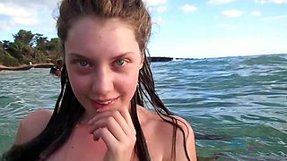 Small titted babe Monica Sweet in