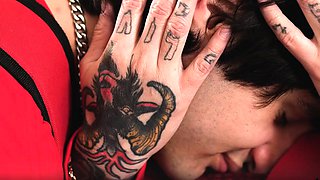 Hot horny group sex with brunette babe