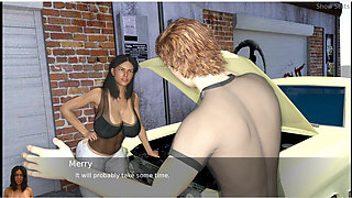 Project Hotwife - Gameplay - Roleplay - Wife Tries to Repair Car and Get Wet