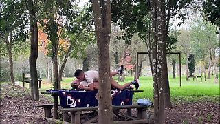 Stepmother Gets Caught Having Sex Outdoors