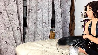 Busty Brunette Handjob