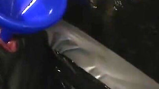 Sexy doctor hangs me upside down, pisses in my mouth and jerks me off