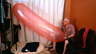 Daddy Balloonbanger Inflates Seven Giant Loads and Cums