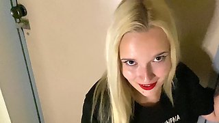 Teen blonde babes sucking lollipops in wild doggy style action