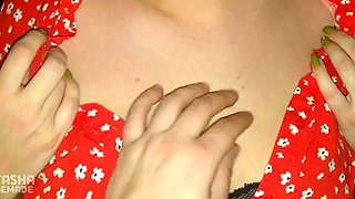 I record how my horny stepmom is sucking and licking my cock! Cum on her face and she ENJOYS it! point of view