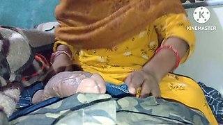 Desi nymph giving a wild handjob and swallowing cum