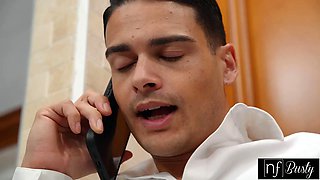 Clean my thick cock with your huge tits first" Busty Housekeeper Zoey Uso fucks Leo Valentino hard