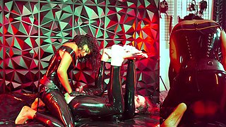 Goddess Luna Law - Hot Latex Pegging-Ebony Femdom Goddess
